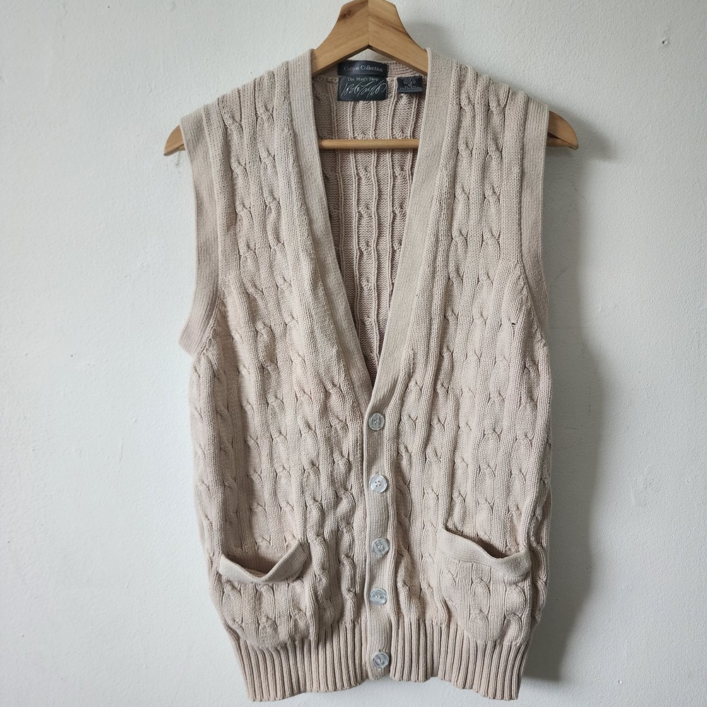 Lord Taylor Mans Shop Vest Medium Cardigan
